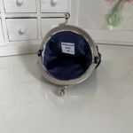 Portmonetka welurowa damska Kwiat lnu haftowana ręcznie  - 