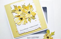 Kartka UNIWERSALNA z żółtymi kwiatami