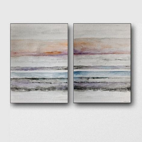 Abstrakcja-dwie akwarele każda formatu 32/24 cm 