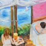 Śniadanie do łóżka,  kompozycja,  24x30x1 cm - 