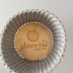 Koszyk na drobiazgi ze sznurka bawełnianego