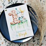 Zaproszenie na Roczek - Urodziny Dziecka 4 - Zaproszenia na roczek dziecka, zaproszenia na drugie urodziny, trzecie urodziny, czwarte urodziny, piąte urodziny, słoniki słoń kolekcja safari mikohandmade