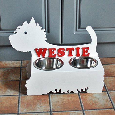 stojak na karmę dla psa- west terrier
