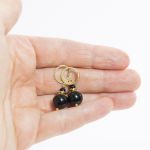 Kolczyki kamień onyks, stal chirurgiczna pozłacana - Kolczyki kamień onyks, onyx, stal chirurgiczna pozłacana 2