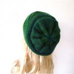 czapka damska w zieleniach - 