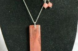 Kwarc różowy arbuzowy, kamień harmonii, delikatny zestaw biżuterii