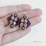 Małe brązowe kolczyki sutasz Granaty - 