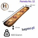 Świecznik drewniany dąb wiatrołom 47cm smukły Pamela No. 12 - 