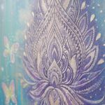 Obraz akryl na płótnie Fioletowy lotos - mandala lotos