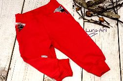 Spodnie z kieszeniami czerwone r.80 i 86
