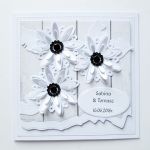Kartka ŚLUBNA z białymi kwiatami - Pamiątka Ślubu z białymi kwiatami