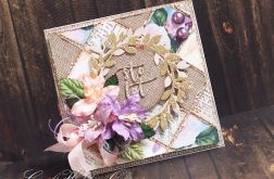 Sto lat - wianek z patchworkiem