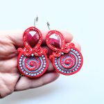 Bloody kolczyki sutaszowe - 