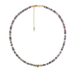 Naszyjnik z fluorytów.