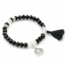 Bransoletka kryształki zawieszka charms chwost