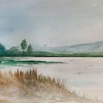 Pejzaż-akwarela formatu -18/24 cm.  - 