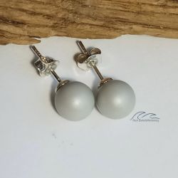 Kolczyki szara perła