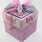 Ślubne pudełko w różu - ślubny exploding box