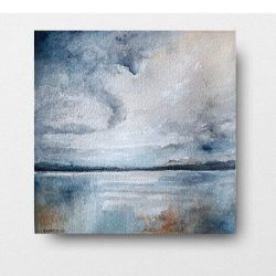 Pejzaż-praca formatu 20x20cm 