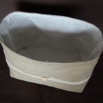 Lniany  woreczko - koszyczek - 