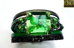 Zielona herbata - bransoletka z żywicy