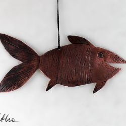 Złota rybka - miedziana ozdoba