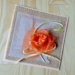 Kartka rustykalna z różą - kartka urodzinowa