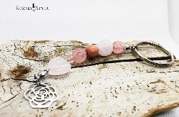 Breloczek z kamieni naturalnych - różówy