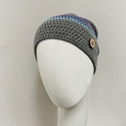 Czapka przejściowa cienka beanie smerf bawełna 2