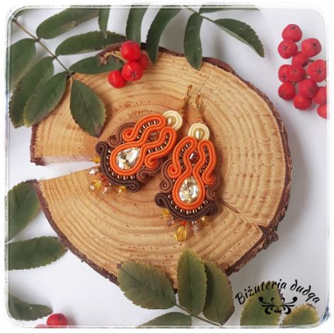 Kolczyki sutasz soutache be Royal jesienne