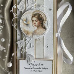 Komunia Święta! Opakowanie na gotówkę! Dziewczynka #2