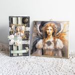 Kartka uniwersalna - Ciesz się każdą chwilą ( anioł steampunk ) - Kartki muszą mieć "duszę", tak bynajmniej myślimy :) W naszej Sworkowej Krainie nie może zabraknąć kartek, głównie takich, gdzie każdy skrawek papieru jest ważny. Nie lubimy nic wyrzucać, więc małe kawałeczki przeszywamy, kleimy, czarujemy. Tak powstają n