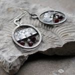 Granaty na okrągło - srebrne kolczyki z granatem