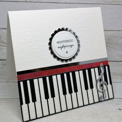 Kartka z motywem pianina 2