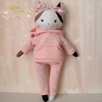 Kotek Bella przytulanka w dresiku róż GOTOWA - 