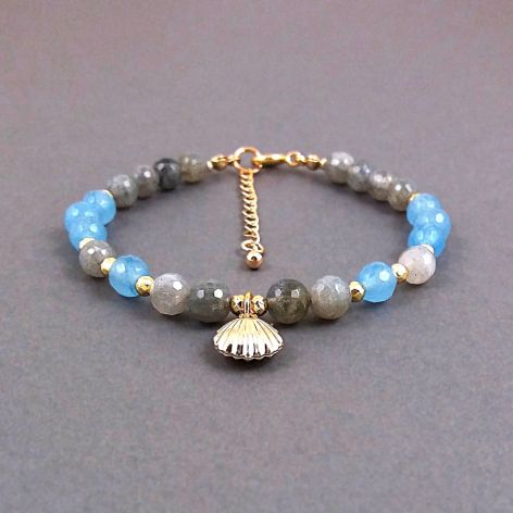 Bransoletka z labradorytów.