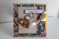 Kartka na Dzień Babci serduszka