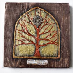 Drzewo nadziei /2/ obraz malowany na desce