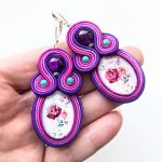 Crimson Rose kolczyki sutasz - 