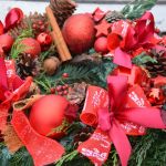 wianek Bożonarodzeniowy z kokardkami - tylko z naturalnych produktów