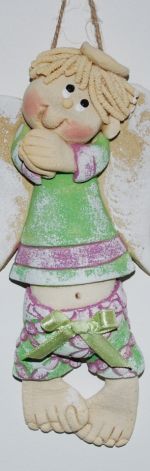 mówią, że jestem Maciej - aniołek z masy solnej, prezent, dekoracja