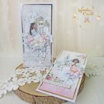 Kartka komunijna pamiątka "PinkRoses5" GOTOWA - 