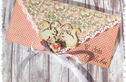 Kopertówka ślubna z zakochanymi wiewiórkami