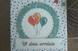 Kartka urodzinowa z balonami