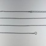 Srebrny łańcuszek, Srebro oksydowane, 45-49cm - Łańcuszek z oksydowanego srebra 925 nr 2