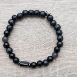 Czarna bransoletka dla mężczyzn