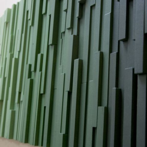 Obraz drewniany 3D Mozaika "Zielony spokój"