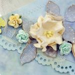 Kopertówka z okazji ślubu: kwiaty w błękitach - 