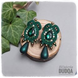 Kolczyki sutasz Elegance by dudqa zielone c
