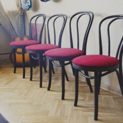 krzesła OldGrafit-Burgund